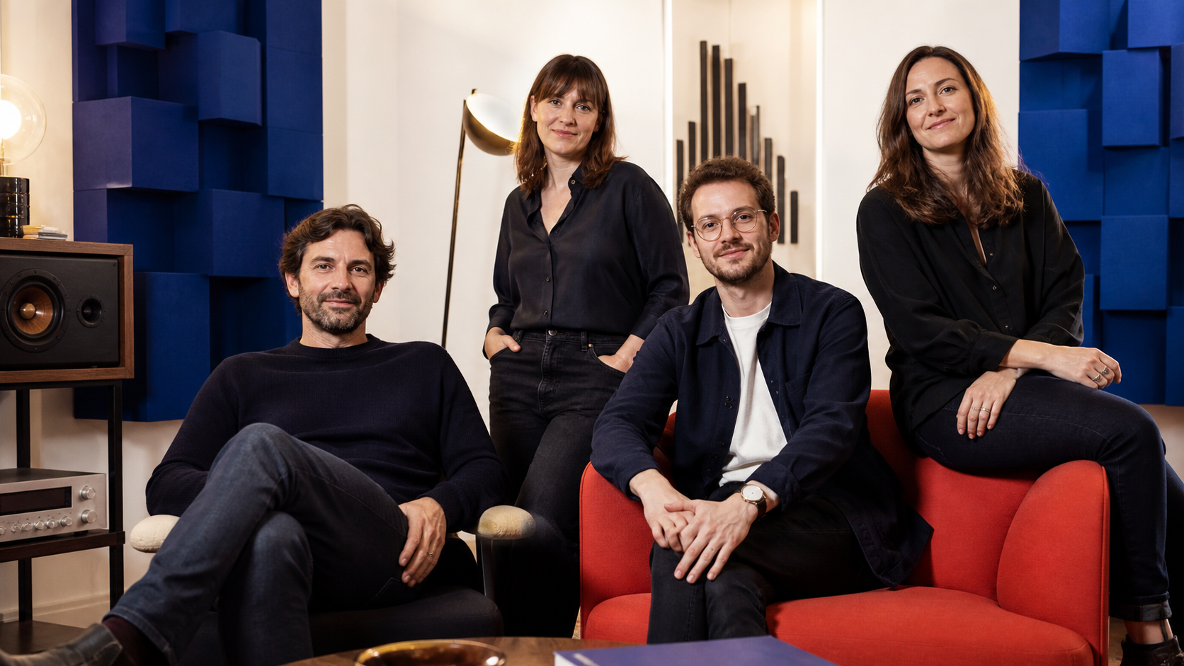 Équipe de Bande Claire dans son studio lyonnais